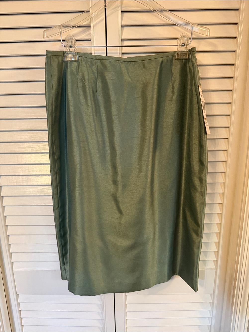 NWT Le Suit Mint Green Skirt Suit Size 12 Vintage Inspired Blazer & A‑Line Skirt - Picture 5 of 6
